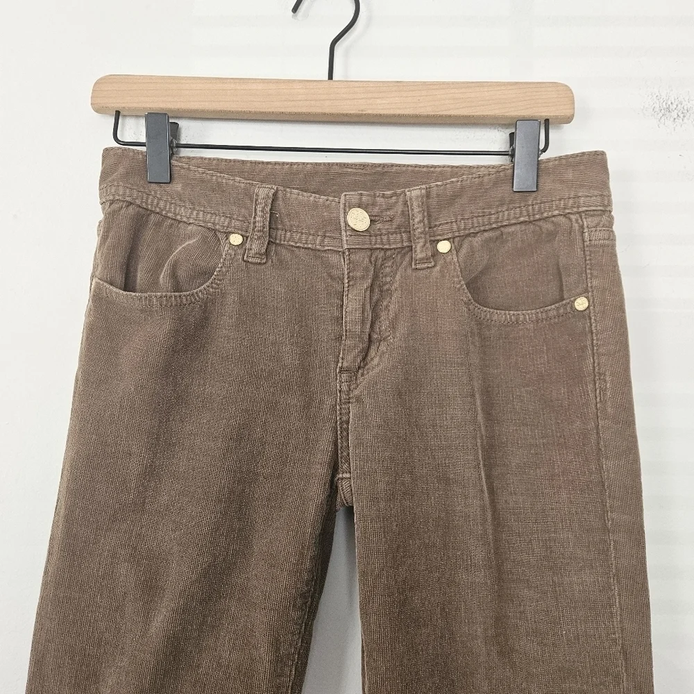 Tory Burch Brown Courdroy Super Skinny Jeans Size 27